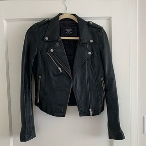 100% Leather Zara Moto/Biker Jacket